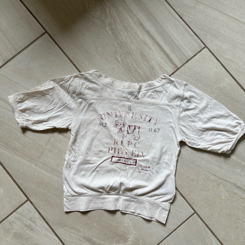 Ralph Lauren kids toddler size 2 shirt like new white color boat neck